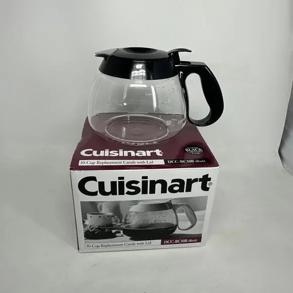 Cuisinart 10-Cup Replacement Carafe w/ Lid DCC-RC10B (Black) NEW - Picture 6 of 6
